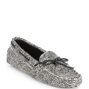 Tod's spotted pony hair driver shoes